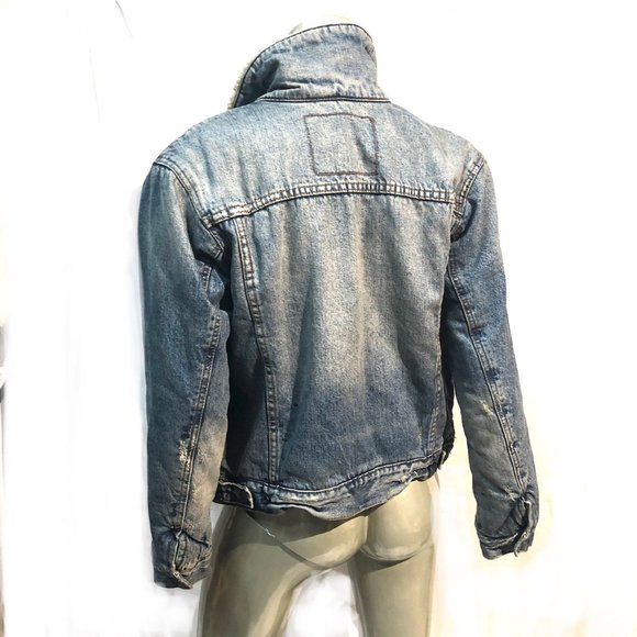 Abercrombie Women's Faux Fur Jeans Jacket - Picture 2 of 16